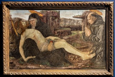 Francesco del Cossa tarafından Aziz Francis olarak gösterilen müşteri ile ağıt by Francesco del Cossa