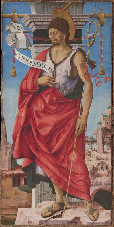 Griffoni Polyptych: Vaftizci Aziz John, yaklaşık 1472-1473. by Francesco del Cossa