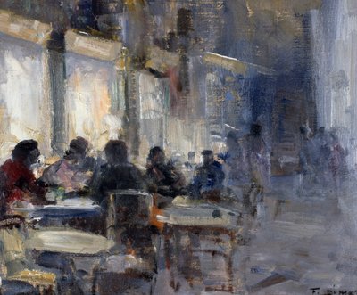 Geceleyin Schmidt kafe, Francesco di Marino (1892-1954) tarafından by Francesco di Marino