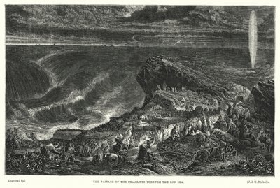 The Passage of the Israelites through the Red Sea (engraving) by Francis (after) Danby