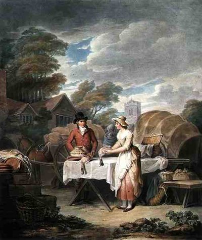 Pazarda, W. Annis tarafından oyulmuş, pub. Morgan & Pearce tarafından by Francis (after) Wheatley