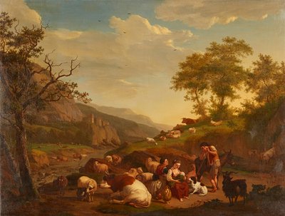 Beyazlı Genç Bir Hanımın Üç Çeyrek Boy Portresi (tuval üzerine yağlı boya) by Francis (attr. to) Grant