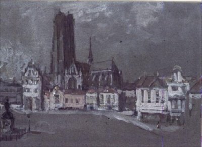 Malines (kağıt üzerinde wc) by Francis Abel William Taylor Armstrong
