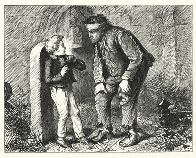 Charles Dickens tarafından Büyük Beklentiler için İllüstrasyon (gravür) by Francis Arthur Fraser
