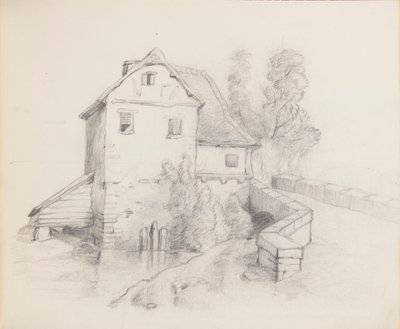 Bir Derenin Yanında Değirmen Evi by Francis Augustus Lathrop