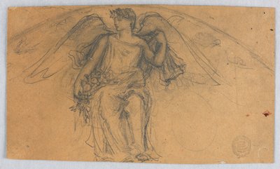 Çiçekli melek taslağını by Francis Augustus Lathrop