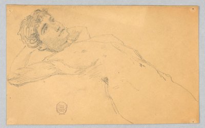 Kadın çıplak taslağını by Francis Augustus Lathrop