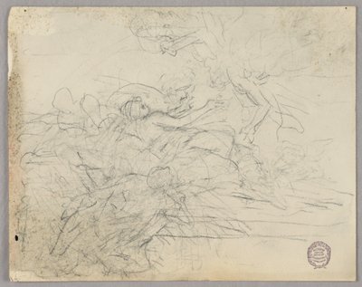 Yükseliş için Figür Grubunun Kroki by Francis Augustus Lathrop