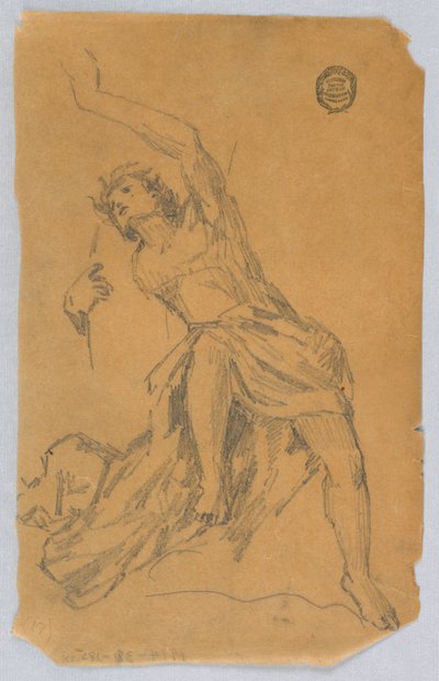 Perdeli Figür Kroki by Francis Augustus Lathrop