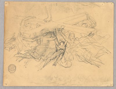 Haç Taşıyan Figürlerin Kroki by Francis Augustus Lathrop