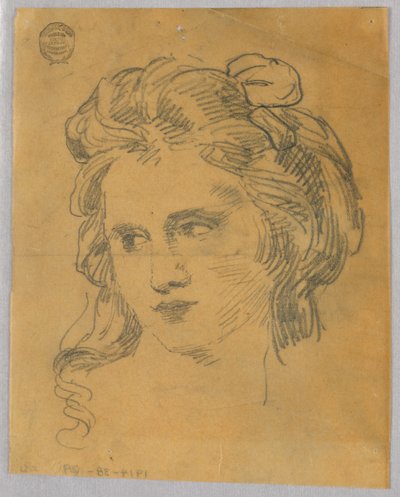 Kadının kafasının taslağını by Francis Augustus Lathrop