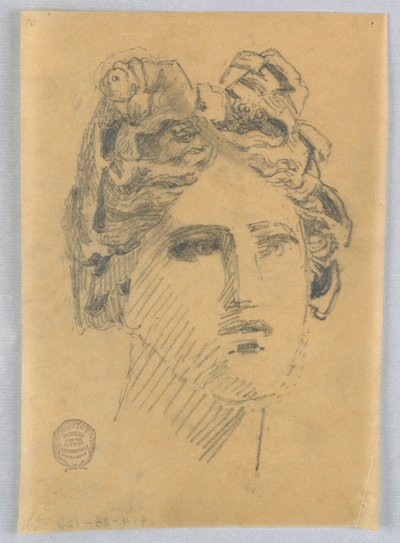 Kadının kafasının taslağını by Francis Augustus Lathrop