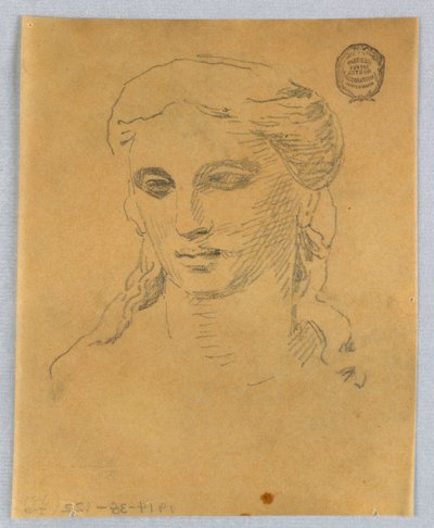 Kadının kafasının taslağını by Francis Augustus Lathrop