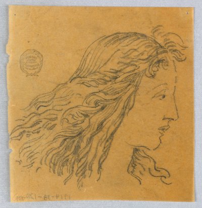 Profildeki Kadın Kafasının Kroki by Francis Augustus Lathrop