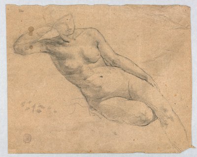 Çıplak Kadın Kroki by Francis Augustus Lathrop