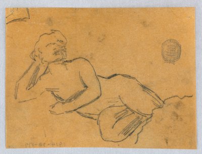 Çıplak Kadın Kroki by Francis Augustus Lathrop