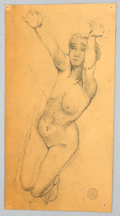 Çıplak Kadın Kroki by Francis Augustus Lathrop