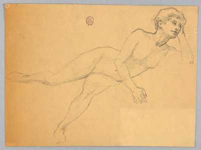 Çıplak Kadın Kroki by Francis Augustus Lathrop