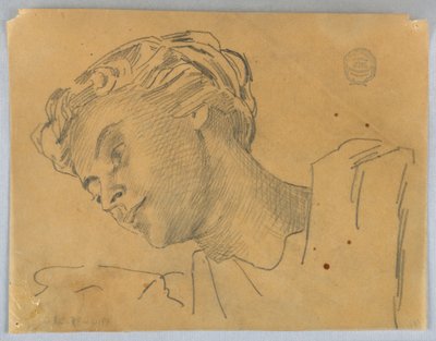 Bir Kadının Kafasının Kroki by Francis Augustus Lathrop