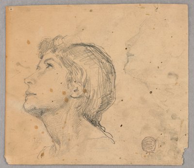 Bir Kadının Kafasının Kroki by Francis Augustus Lathrop