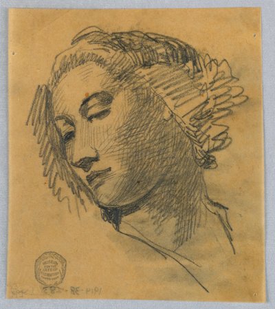 Bir Kadının Kafasının Kroki by Francis Augustus Lathrop