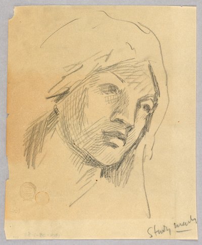 Bir Kadının Kafasının Kroki by Francis Augustus Lathrop
