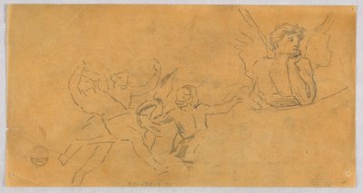 Bir Melek ve Putti Kroki by Francis Augustus Lathrop
