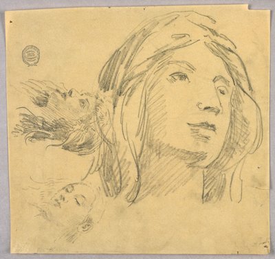 Üç Kafa Eskizleri by Francis Augustus Lathrop