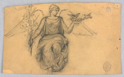 Bahar, Kanatlı Figür Kroki by Francis Augustus Lathrop