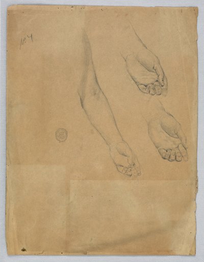 Bir Sol Elin Üç Çalışması by Francis Augustus Lathrop