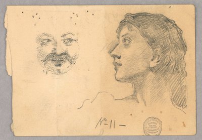 Kadının Başı ve Yüzü by Francis Augustus Lathrop