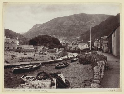 Lynmouth, Rıhtımdan Köy by Francis Bedford