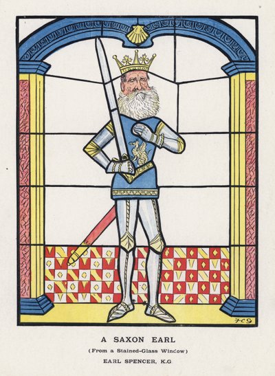 Bir Vitray Pencereden Bir Sakson Kontu, Earl Spencer (renkli taş) by Francis Carruthers Gould
