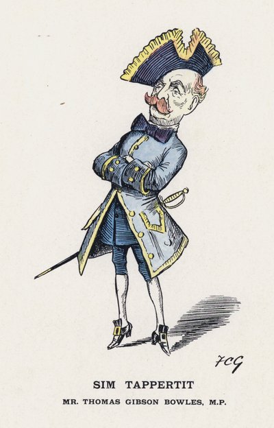 Sim Tappertit, Bay Thomas Gibson Bowles (renkli taş) by Francis Carruthers Gould