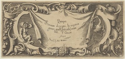 Beş Duyudan Başlık Plakası Beş Duyu, yakl. 1655 by Francis Cleyn