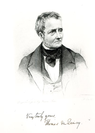 Howie tarafından bir dagerreyotipi fotoğraftan Thomas de Quincey (1785-1859), by Francis Croll