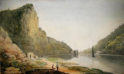 Avon Gorge (kağıt üzerine sulu boya) by Francis Danby