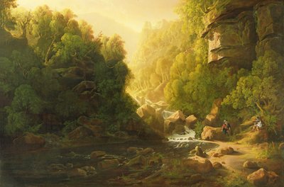 The Mountain Torrent, c.1820-30 (tuval üzerine yağlı boya) by Francis Danby