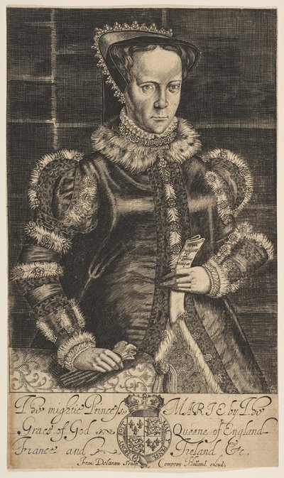 Mary I, İngiltere Kraliçesi, 1600-1627. by Francis Delaram
