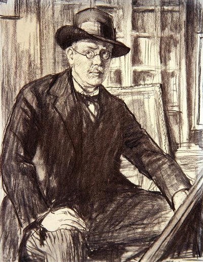 Otoportre (kağıt üzerinde karakalem) by Francis Dodd