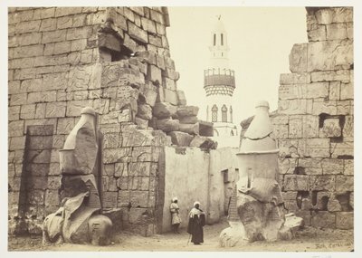 Büyük Tapınağa Giriş, Luksor, 1857. by Francis Frith