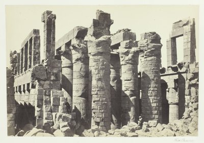 Sütunlar Salonu, Karnac, 1857. by Francis Frith