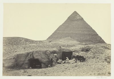 Kaya Mezarları ve Belzoni Piramidi, Gize, 1857. by Francis Frith