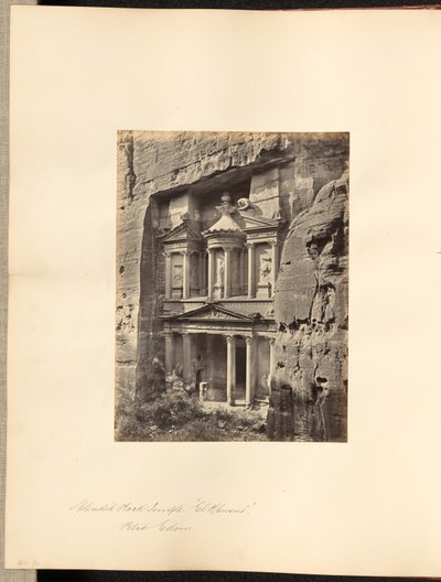 Görkemli Kaya Tapınağı, "El Khusne", Petra, Edom by Francis Frith
