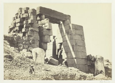 Granit Pilon, Thebes, 1857. by Francis Frith