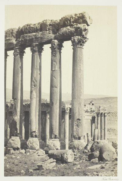 Büyük Sütunlar ve Küçük Tapınak, Baalbec by Francis Frith