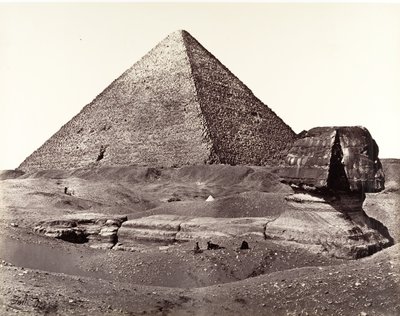 Büyük Piramit ve Büyük Sfenks, 1858. by Francis Frith