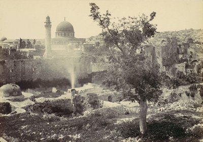 Ömer Camii, Kudüs, 1857. by Francis Frith