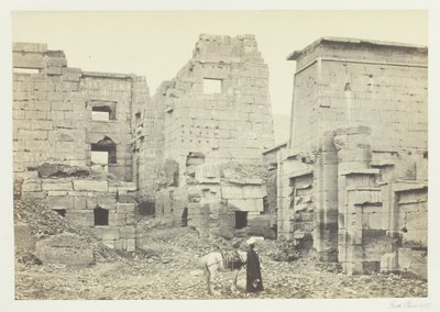 Tapınak Sarayı, Medinet Haboo, 1857. by Francis Frith