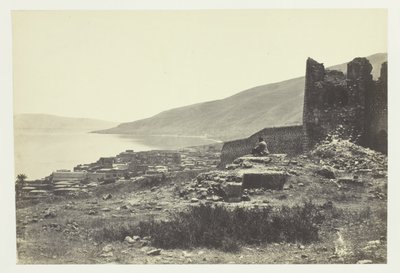 Kuzeyden Tiberias Kasabası ve Gölü by Francis Frith